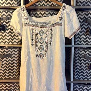 White Embroidered Blouse